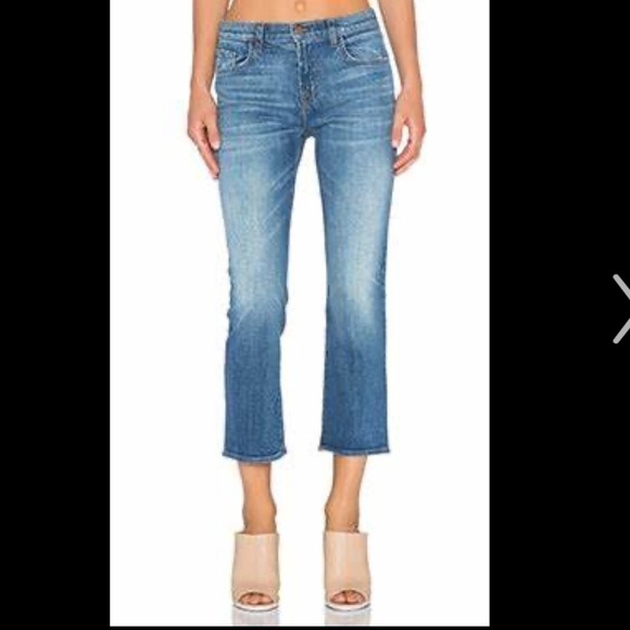 J Brand Adele Crop ankle Straight leg High Rise RIVAL Denim Jeans 27 -- 8334E476 - Picture 12 of 13